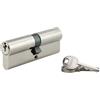 Thirard Cilindro europeo a doppia entrata SA 45X45mm, vite 45mm, antisfilamento, nichel, 3 chiavi - THIRARD