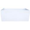 FORTUNATO Pilozza Lavabo Calcestruzzo Cemento Serie Ostuni Design Moderno Bianco Verniciabile Lavanderie Giardini (75 x 55 x h.30 cm)