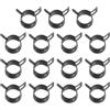 PATIKIL Clip a Molla per Tubi Flessibili da 14-15.8mm di Diametro Esterno, 15 Pezzi Clip a Molla a Tensione Costante in Silicone per Tubi dell'Aria in Silicone, Tubi dell'Acqua, Nero