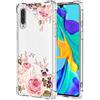 Yerebel Cover per Huawei P30 ELE-L29 ELE-L09 Trasparente con bordi flessibili in TPU gomma morbida e silicone Custodia per Huawei P30 Rosa