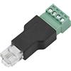Goshyda Connettore Adattatore, connettore Ethernet Portatile RJ11 6P4C Maschio a connettore terminale a Vite a 4 Pin, schermatura Anti-interferenza, trasferimento Stabile del Segnale, per Modem