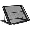 MaoXinTek Supporto per computer portatile, ventilato, multi-angolo, pieghevole, in acciaio inox, per MacBook Air Pro, Lenovo, Dell, nero