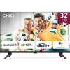 Changhong CHiQ L32G7L,TV 32 Pollici Smart TV, Android 11, HD, Frameless TV,