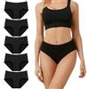 Libella Slip Donna Cotone Elasticizzate Culotte Donna Mutandine Morbido Slips Traspirant Intima Confezione da 5 Pezzi BL M