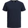 JACK & JONES JACK&JONES PLUS JJEORGANIC Basic Tee SS O-Neck Noos PS, T-Shirt Uomini, Navy Blazer, 2XL