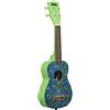 KALA Uk-Nightlight Ukulele Soprano Verde con Grafiche Satinato con Borsa Ukul...