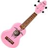 Keiki K1-PNK Ukulele Sopranino 4 Corde Rosa Satinato con Incisione Tartaruga ...