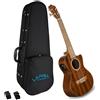 Lanikai MAS-CET Ukulele Tenore Elettrico Elettrificato Mogano Lucido con Bors...