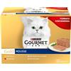 Gourmet Gold - Mix Mousse Multipack 24×85 - Pollo/Manzo/Pesce dell'Oceano/Tacchino