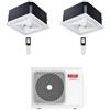Riello Climatizzatore Condizionatore Riello Cassetta 4 Vie Dual Split Inverter R32 9000 + 12000 BTU con U.E AARIA MULTI 250 PI Classe A++/A+