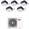 Riello Climatizzatore Condizionatore Riello Cassetta 4 Vie Penta Split Inverter R32 9000 + 9000 + 9000 + 9000 + 12000 BTU con U.E AARIA MULTI 590 PI Classe A++/A+