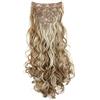 CAISHA XL 45cm 7 Pezzi Set CLIP IN EXTENSIONS Extensions Per I Capelli Posticcio Voluminoso Ondulato Biondo Scuro Mix CE14a-1