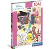 Clementoni - Puzzle per Bambini 104 Pezzi Super, per Bambini 6+ Anni, Illustrazione con Disney Classics Gli Aristogatti, Idea Regalo, Made in Italy, 33,5x48,5 cm, 25026