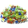 ARSUK Biglie Di Vetro - Marmi Colorati per Bambini, Vetro Decorativo 15-16mm, Trasparente, Piccole, Per Spiaggia e Vasi (40 Biglie Colorate)