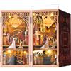 MiniCity, Book Nook Kit, Kit fai da te in miniatura per casa delle bambole in legno 3D, con luce LED per ragazzi e adulti, tema fantasma dell'opera