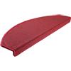 vidaXL Tappetini per Scale 15 pz 65x24x4 cm Rossi Semicircolari Grandi