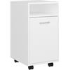 vidaXL Credenza con Ruote Bianca 33x38x60 cm in Legno Multistrato