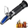 ALLmeter Rifrattometro per Birra 0-32% Brix e Densità 1.000-1.130 con ATC | Mostimetro con ATC Funzione, Doppia Scala e Custodia, Saccarometro per Mosto di Birra con Divisione di 0.2% per Homebrewing