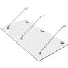 HOMCOM Pensilina in Vetro per Porta d'Ingresso in Acciaio Inossidabile e Vetro Temperato, 200x90 cm, Trasparente | Aosom Italy