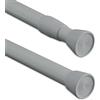 Relaxdays Asta a Pressione per Tende, Telescopica, Bastone Estensibile 66-110 cm, Appendiabiti, Acciaio Inox, Grigio