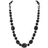 BOCAR Collana Lunga Multistrato Artigianale con Perline e Acrilico, Stile Boho per Donna (NK-10349-black)