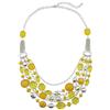 Bocar Collana Multistrato in Vetro, Stile Bohemio Casual per Donna, Accessorio Regalo (NK-10061-lemon)