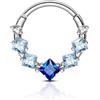 Agrewd gioielli per piercing setto 16G gioielli per piercing daith anello setto argento zircone orecchini daith helix acciaio inossidabile 316L clicker septum per donne uomini, Cristallo