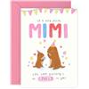 Central 23 Biglietto di auguri per compleanno, con scritta in lingua inglese Otter Mimi, regalo per nonna, nonna, nonno, festa di compleanno, fornito con divertenti adesivi
