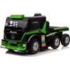 LEAN TOYS Elektro Auto Bambini SUV Con Rimorchio Verde EVA Pelle USB MP4 Telecomando