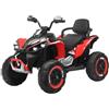Piston Car Quad Elettrico per Bambini 24V Rosso ATV Safari Telecomando MP3