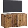 vidaXL Mobile Porta TV da Muro Legno antico 59,5 x 31 x 30 cm, Salotto, Unità moderna per intrattenimento, Consolle TV rettangolare, Armadietto da parete spazioso e stiloso