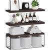 ZVZM Mensole da Muro 3+1 - Mensole Design per Bagno, Cameretta, Soggiorno, Cucina, Ufficio - Libreria da Parete in Legno