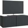 vidaXL Mobile Porta TV da Muro Nero 78,5 x 31 x 30 cm, Salotto, Unità moderna per intrattenimento, Consolle TV rettangolare, Armadietto da parete spazioso e stiloso