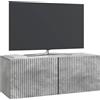 vidaXL Mobile Porta TV da Muro Grigio Cemento 78,5 x 31 x 30 cm, Salotto, Unità moderna per intrattenimento, Consolle TV rettangolare, Armadietto da parete spazioso e stiloso