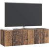 vidaXL Mobile Porta TV da Muro Legno antico 98 x 31 x 30 cm, Salotto, Unità moderna per intrattenimento, Consolle TV rettangolare, Armadietto da parete spazioso e stiloso