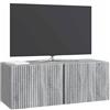 vidaXL Mobile Porta TV da Muro Grigio Sonoma 78,5 x 31 x 30 cm, Salotto, Unità moderna per intrattenimento, Consolle TV rettangolare, Armadietto da parete spazioso e stiloso