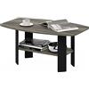 Furinno Tavolino da caffè, Legno, French Oak Grey/Black