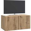vidaXL Mobile Porta TV da Muro Rovere Artigianale 59,5 x 31 x 30 cm, Salotto, Unità moderna per intrattenimento, Consolle TV rettangolare, Armadietto da parete spazioso e stiloso