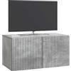 vidaXL Mobile Porta TV da Muro Grigio Cemento 59,5 x 31 x 30 cm, Salotto, Unità moderna per intrattenimento, Consolle TV rettangolare, Armadietto da parete spazioso e stiloso