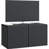 vidaXL Mobile Porta TV da Muro Nero 59,5 x 31 x 30 cm, Salotto, Unità moderna per intrattenimento, Consolle TV rettangolare, Armadietto da parete spazioso e stiloso