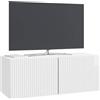 vidaXL Mobile Porta TV da Muro Bianco Lucido 78,5 x 31 x 30 cm, Salotto, Unità moderna per intrattenimento, Consolle TV rettangolare, Armadietto da parete spazioso e stiloso