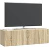 vidaXL Mobile Porta TV da Muro Rovere Sonoma 98 x 31 x 30 cm, Salotto, Unità moderna per intrattenimento, Consolle TV rettangolare, Armadietto da parete spazioso e stiloso