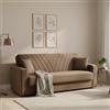 Dmora Divano Letto 3 Posti Jorge 81x214 cm Nero Contenitore Reclinabile, di Apertura Click-clack