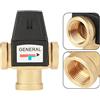 Generic Valvola Miscelatrice Termostatica in Ottone Valvola Miscelatrice a 3 Vie Ad Alto Flusso per Scaldabagno Solare di Acqua Calda Domestica