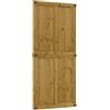 vidaXL Porta da fienile Corona marrone miele 100 x 210 cm in legno di pino massiccio, elegante porta scorrevole, design rustico, divisorio interno resistente, salvaspazio compatto per un facile