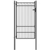 vidaXL Cancello per recinzione HORST 100 x 175 cm Metallo Nero, Cancello moderno, sicurezza in giardino, soluzione d'ingresso, recinzione esterna, accesso alla proprietà