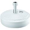 Prosperplast Base per ombrellone rotonda in polietilene con motivo intrecciato 39 x 39 x 13 cm in bianco