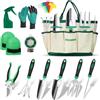 DEWINNER - Set di attrezzi da giardino, kit regalo per giardinaggio, trapianto per giardinaggio, con borsa resistente per riporre oggetti