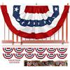 Anley Bandiera a ventaglio pieghettata USA, ANLEY 3x6 piedi Bandiere americane Bunting a stelle e strisce patriottiche - Stati Uniti 3 x 6 piedi Mezza bandiera a ventaglio