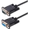 StarTech Cavo Seriale Null Modem RS232 da 3m, Nero (9FMNM-3M-RS232-CABLE) | Connettore DB9 F/M, Schermatura in Alluminio, Cavo COM, Compatibile Dispositivi DTE